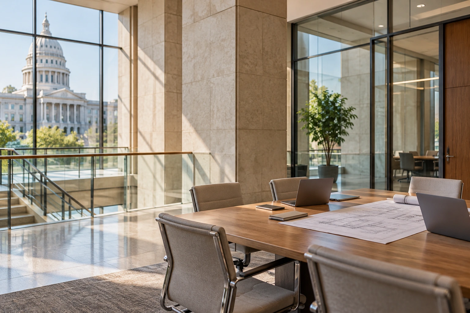 Illustrative image of a civic technology project meeting area