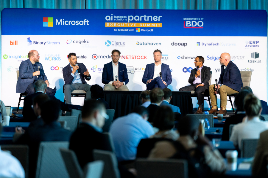 Panel discussion at the Dynamic Communities AI Business Solutions Partner Executive Summit
