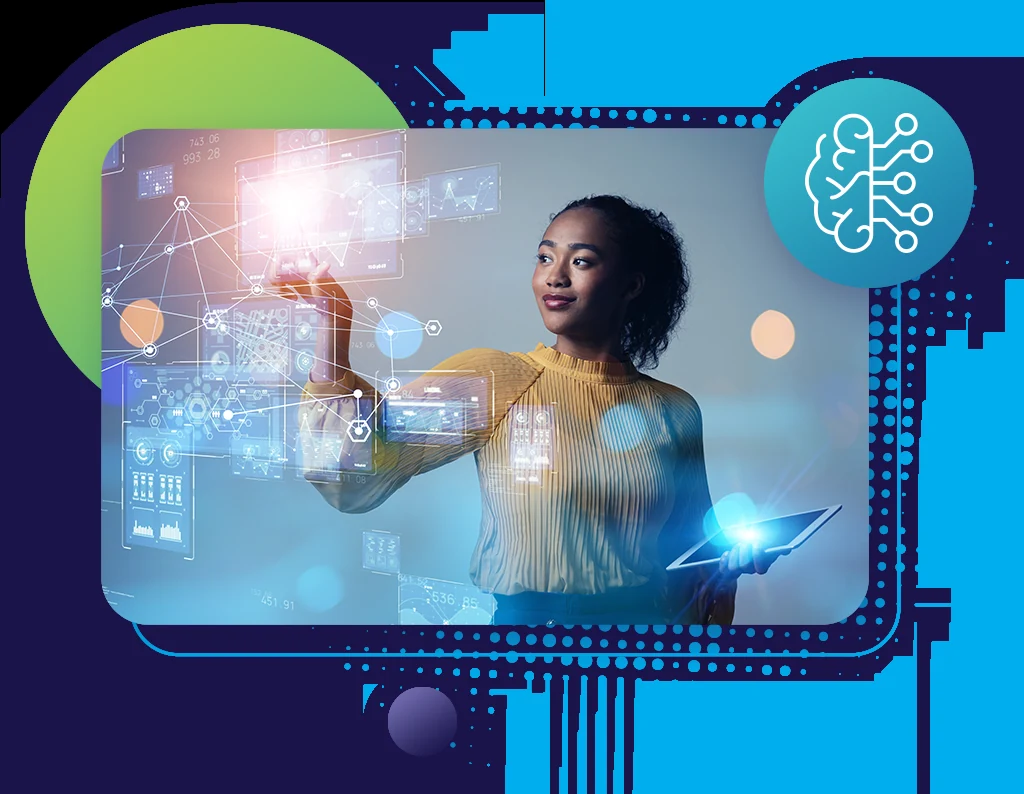 Email intelligence and digital technology illustration