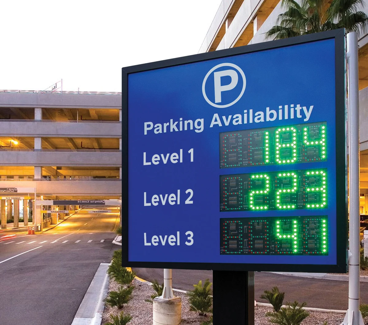 Electronic parking availability display