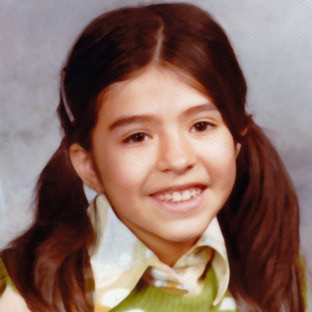 Sandra Gonzalez as a child